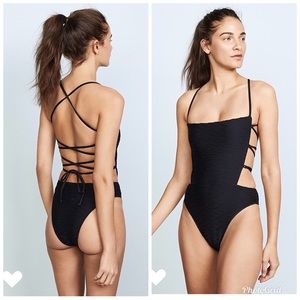 Milly Wave Jacquard One Piece Swimsuit Sz XS